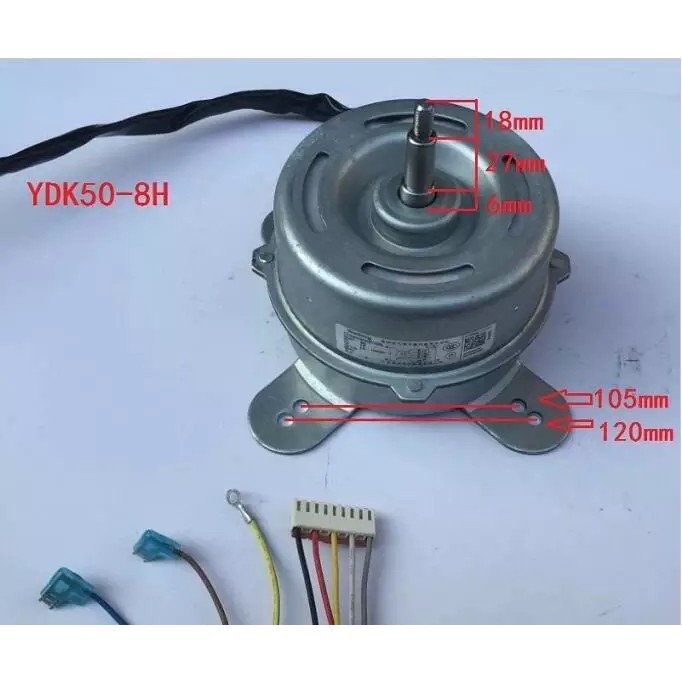 ยี่ห้อใหม่ TCL ตู้เครื่องปรับอากาศในร่มพัดลมเป่ามอเตอร์ Y6S821C813 YDK50-8L-1