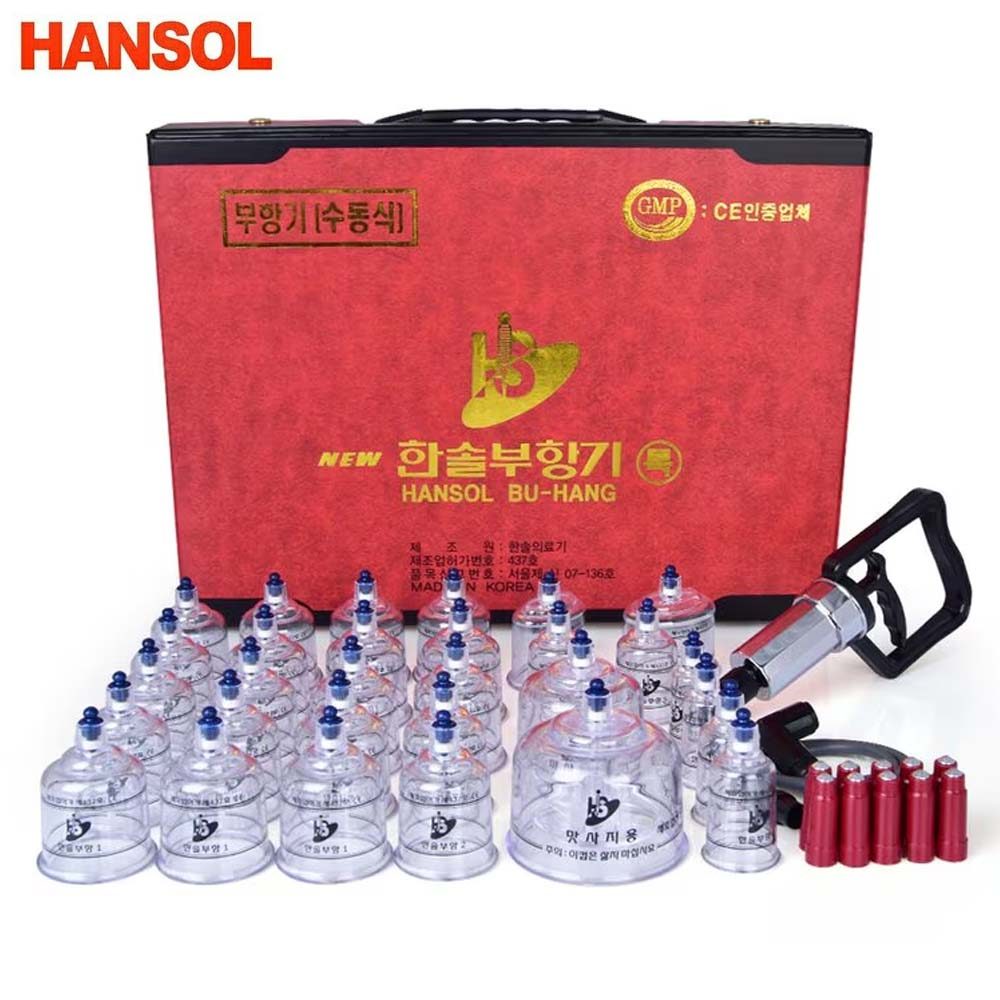 Hansol Buhang Korea 30 Cups Cupping Therapy Body Healthy Messager