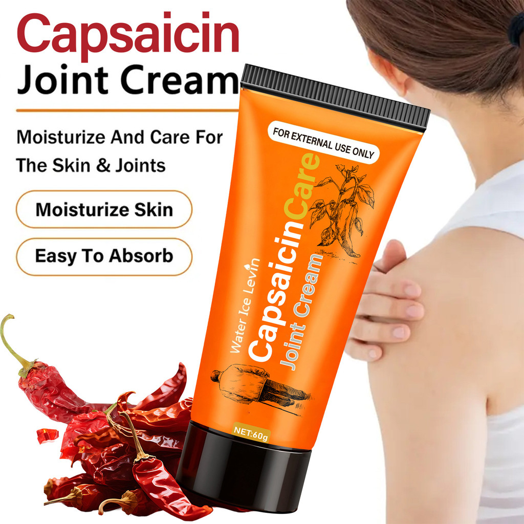 60g Capsaicin Joint & Muscle Soothing Cream – สูตรนวดอ่อนโยนเพื่อความสะดวกสบายของผิวที่เพิ่มขึ้นความยืดหยุ่นและEase of Movement ด้วยมอยเจอร์ไรเซอร์ที่ไม่เหนียวเหนอะหนะ