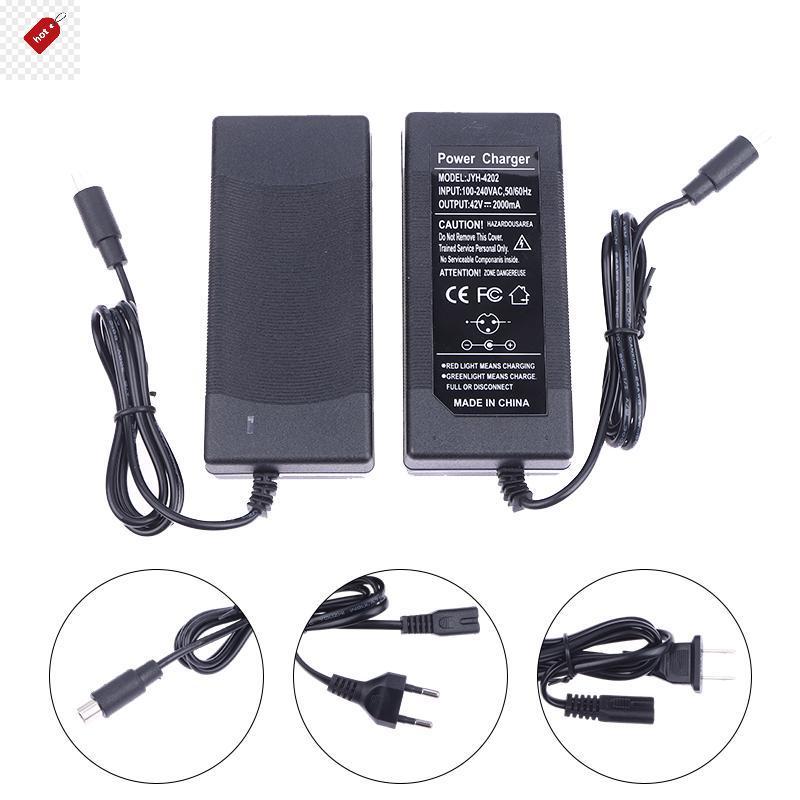 ALIK 42V 2A สกู๊ตเตอร์ไฟฟ้าแบตเตอรี่อะแดปเตอร์เปลี่ยนสกู๊ตเตอร์ Charger Power M365 สกู๊ตเตอร์ Charge