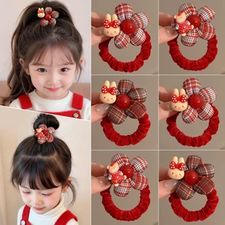 ยางรัดผมลายดอกไม้ ติดตุ๊กตา ลายน่ารัก มาใหม่