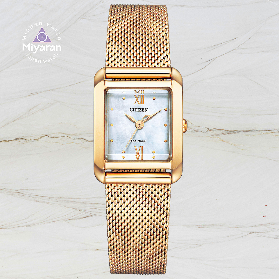 Citizen Citizen รุ่นใหม่ CITIZEN L นาฬิกาผู้หญิงแบบใช้แสงกันน้ำแบบลำลอง EW5593-64D 《C》