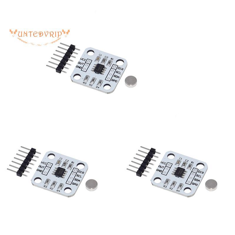 [Quick U]3 ชิ้น AS5600 Encoder 12 บิตแม่เหล็กเหนี่ยวนํามุมวัดโมดูลเซ็นเซอร์ส่วนประกอบอิเล็กทรอนิกส์