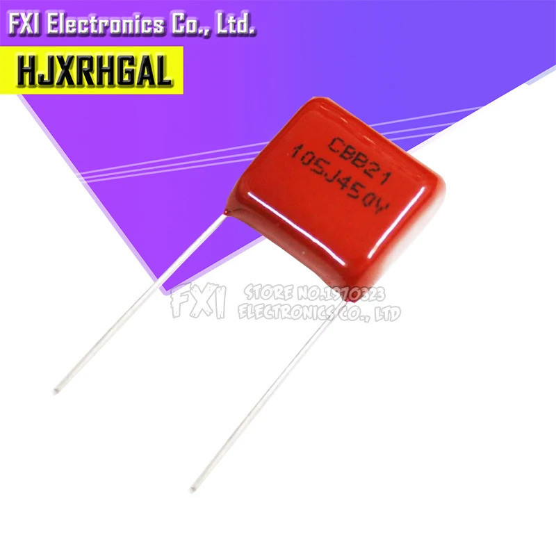 10PCS 1uF 450V CBB Polypropylene ฟิล์มตัวเก็บประจุพิทช์ 15 มม.105 450V 1uF ใหม่