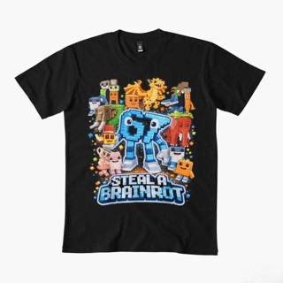 เสื้อยืดกราฟิก Six Seven 67 Brainrot เสื้อลำลองแขนสั้นสำหรับ…