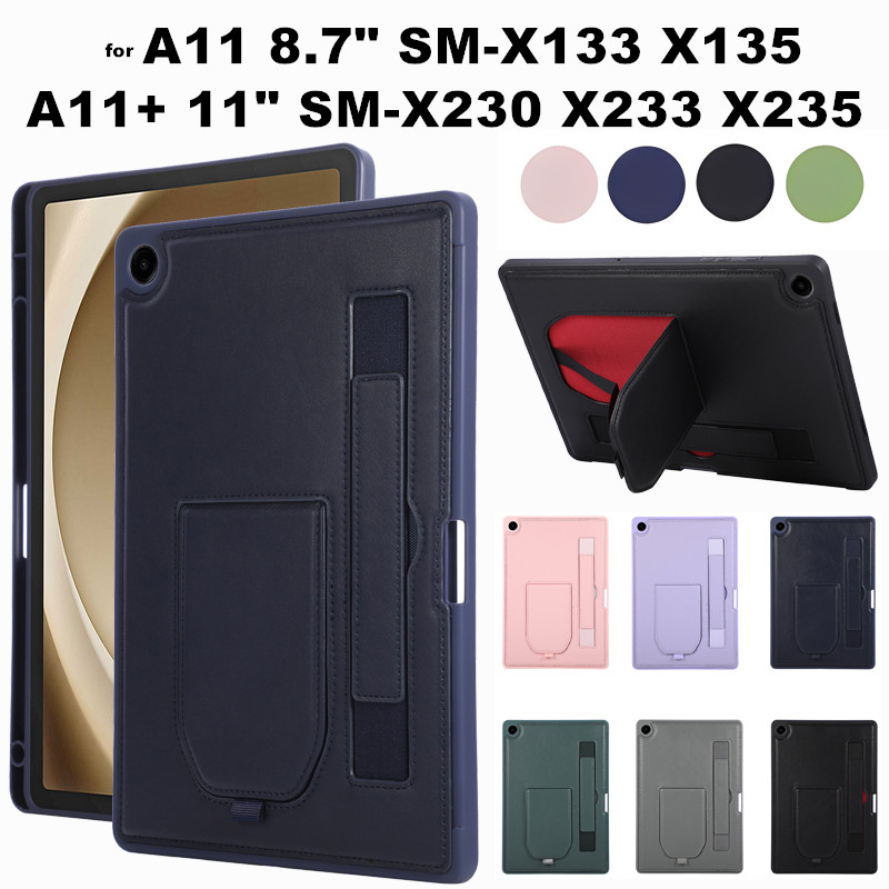 สําหรับ Samsung Galaxy Tab A11 A11 + Plus 8.7 11 SM-X133 X135 X230 X233 X235 กรณี Kickstand สายคล้องมือป้องกันพร้อมผู้ถือปากกา