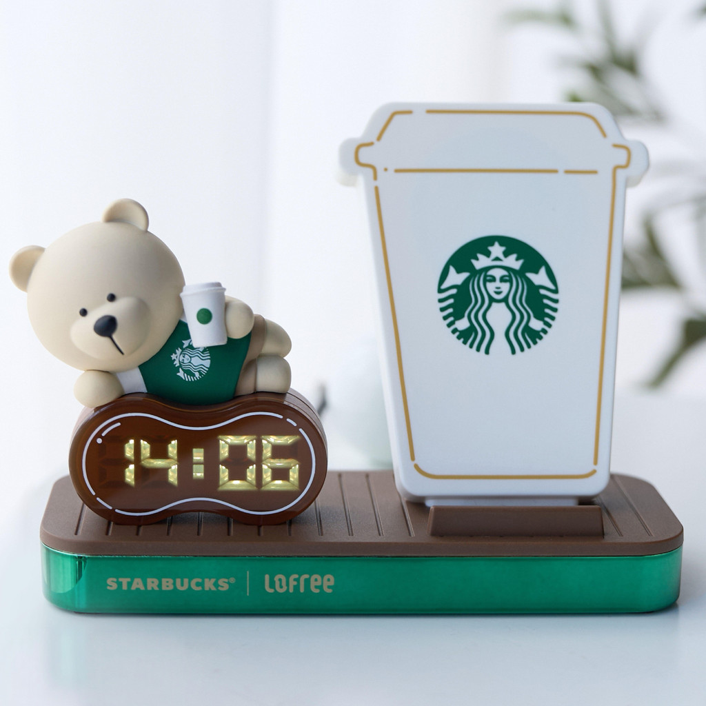 Starbucks Lofree Lofree Co-Branded Wireless Charger Bear Manager Creative Desktop Decoration Time Di