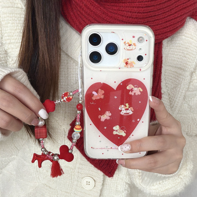 สําหรับ iphone Case 17 Pro Max 16 Pro Max 15 Pro Max Love Horse เคสโทรศัพท์
