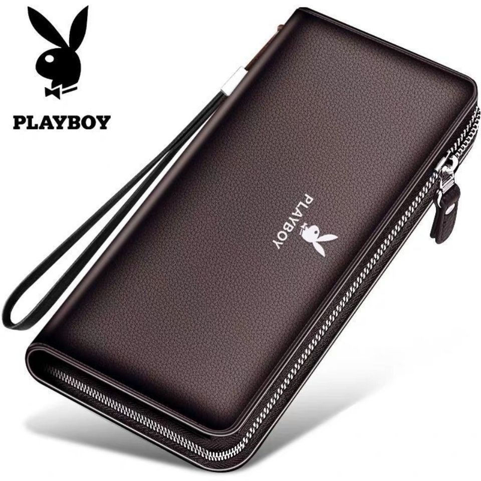 TB Spot Goods#Playboy Wallet Men's Long Wallet Men's Long Ultra-Thin Wallet Business Handbag Men's Youth Men's Wallet1TT