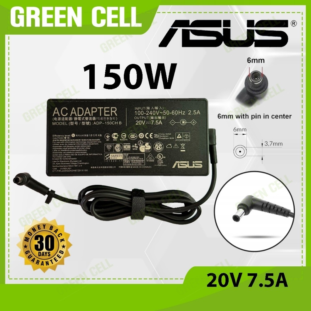 ที่ชาร์จแล็ปท็อป As.us 150W 20V 7.5A A18-150P1A ADP-150CH B BB ROG FX505DD FX505DT FX505DU FX705D
