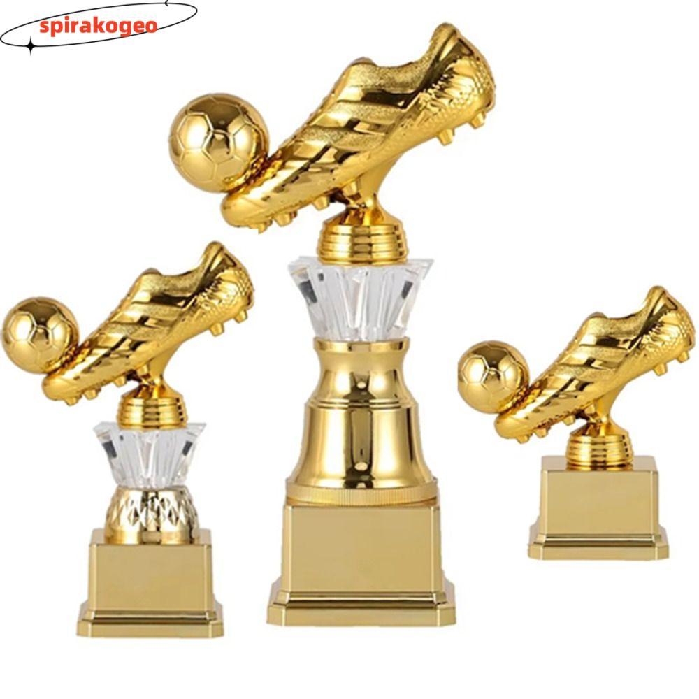 SPIRAKOGEO Golden Boot Award Trophy, Youth Sports Football Match Football Shoe Award, Craft Excellen