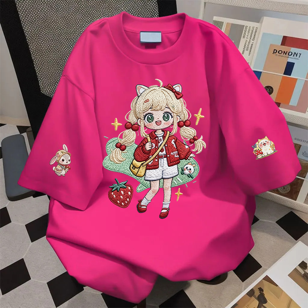 Momotee📦 สื้อยืด oversize เสื้อแฟชั่น เกาหลี โคตรนุ่ม ผ้าคอตตอน ลาย 