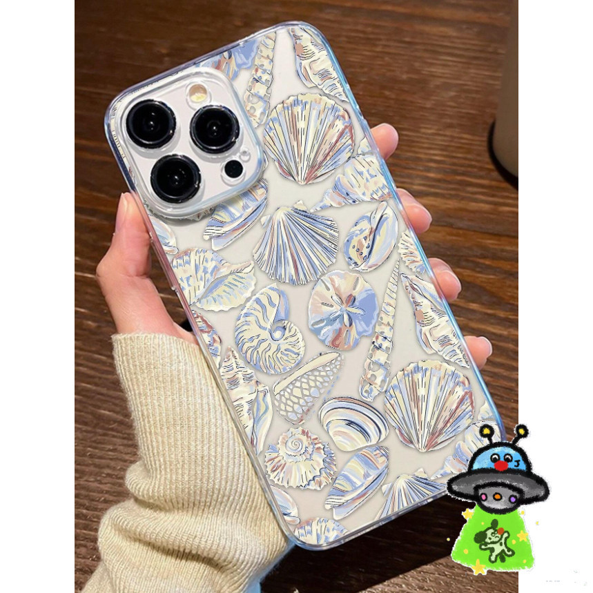 Blue Shell Aquaarelภาพวาดเคสโทรศัพท์เหมาะสําหรับXiaomi & Redmi POCO F4 POCO F5 Xiaomi 11 Lite 11 Lit