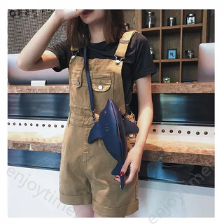 กระเป๋าสะพายฉลามสไตล์ยูโร-อเมริกา PU FLAP purse Mini Bag LOVELY Animal Crossbody Funny BAG