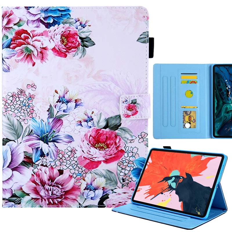 แฟชั่นพิมพ์ PU หนังสําหรับ Samsung Galaxy Tab A11 X133 A9 SM-X110 X115 case A7 Lite T220 A 8.0 2019 