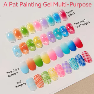 【Local】UR SUGAR เจลเพ้นท์สีเรืองแสง 16 สี ซีรีส์เนียน สำหรับการทำเกรเดียนท์ แสตมป์ วาดรูป เปลี่ยนสีได้ UV/LED ถอดออกง่ายแบบเจล
