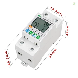 Tuya WiFi อัจฉริยะอัตโนมัติ จอแสดงผล LCD สวิทช ์ Power Meter Protections Values Settable รองรับ COD