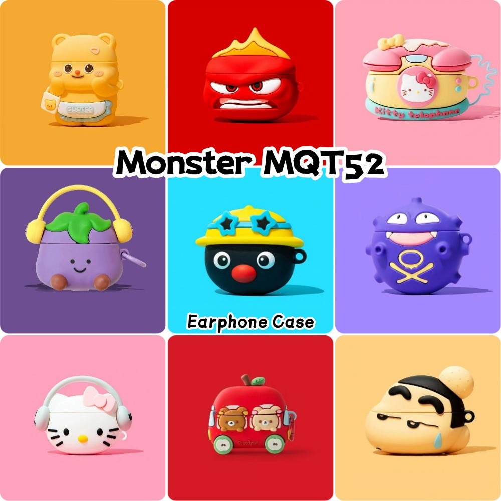 .超 สําหรับ Monster MQT52 กรณี Cool การ์ตูนซิลิโคนอ่อนนุ่มหูฟังกรณีปลอก NO.5