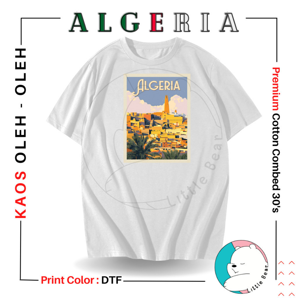 เสื้อยืด Algeria ของที่ระลึก เสื้อ Algeria ของที่ระลึก Type 2 เสื้อยืดกราฟิก Ranberry