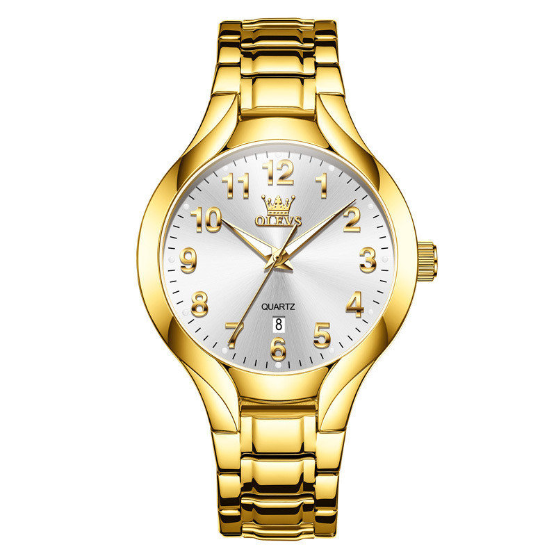 ((Fafa 2 Store) OLEVS 3650 OLEVS ยี่ห้อ Niche High-End นาฬิกาผู้ชายกันน้ําควอตซ์นาฬิกาผู้ชาย