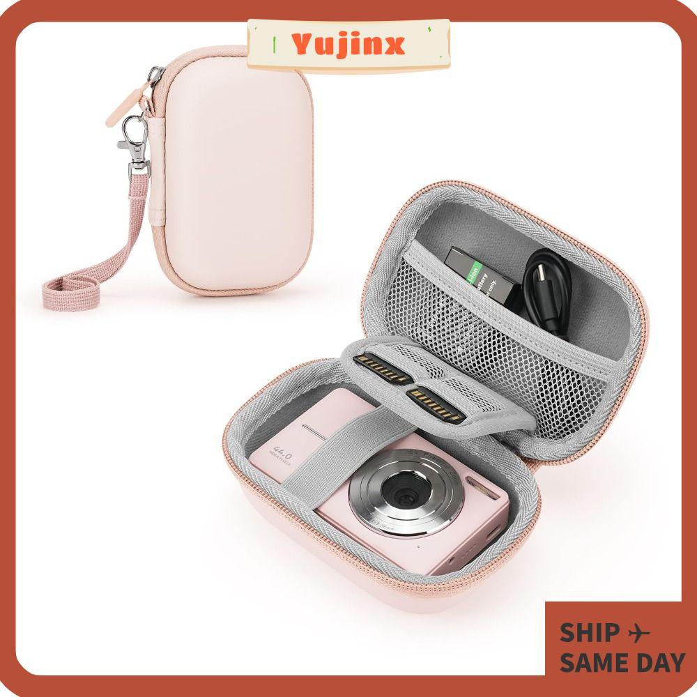 YUJINX กล้อง Storage, Plush Padding EVA Shell กระเป๋าเดินทาง,แบบพกพากันน้ํากันกระแทกน่ารัก SD Card S