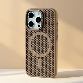 17promax 17pro 17Air 17 CasinCellular cooling/พร้อมวงเล็บโลหะ/Matte อะคริลิค hard Case/สีขาวเข้ากันได้กับ iphone 11 12 13 14 15 16 pro max กรณี