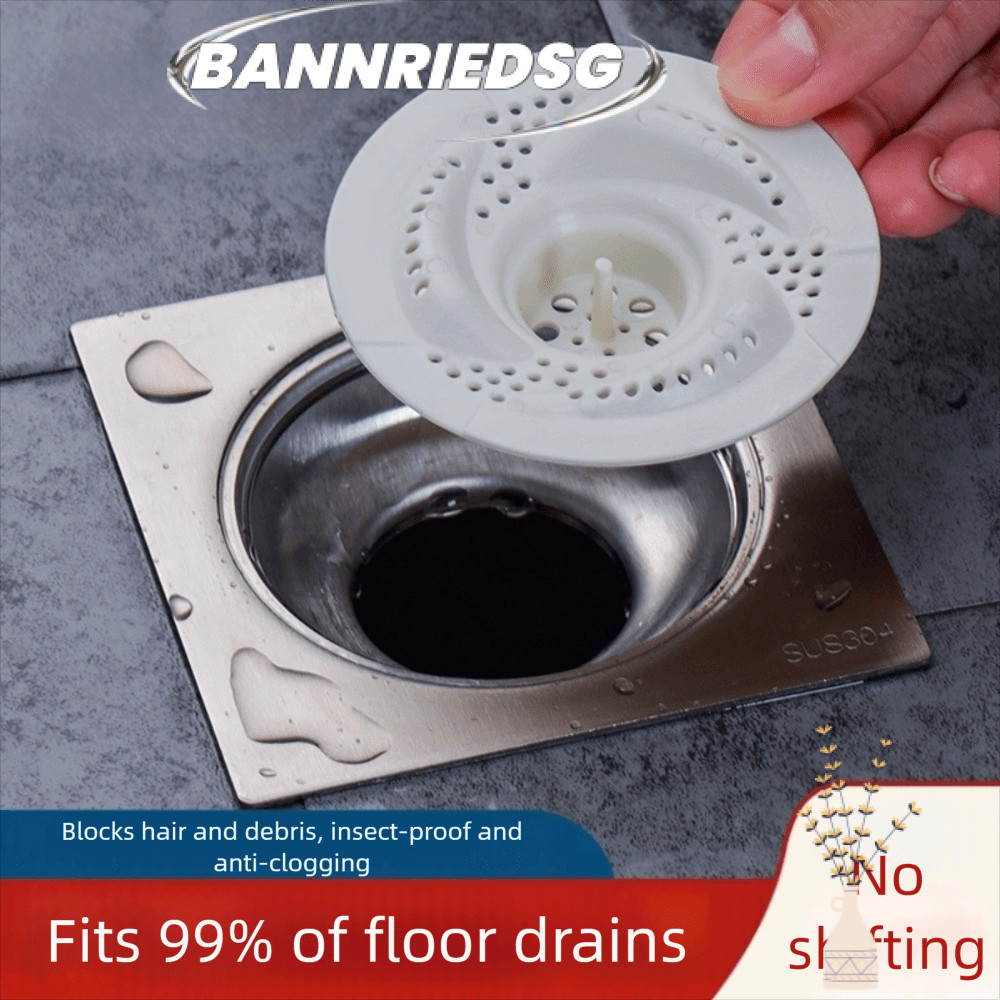 BANNRIEDSG989YR ฝาครอบท่อระบายน้ํา, การออกแบบตาข่าย Bug Proof Hair Collector, โมเดิร์นหมุน Anti-Clogging กรองพื้นที่ห้องน้ํา