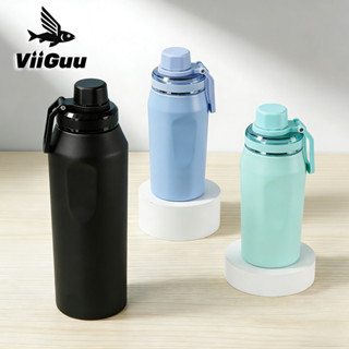 Viiguu ขวดน้ำสแตนเลส 304 เก็บความร้อนความเย็น Tumbler พกพา ร…