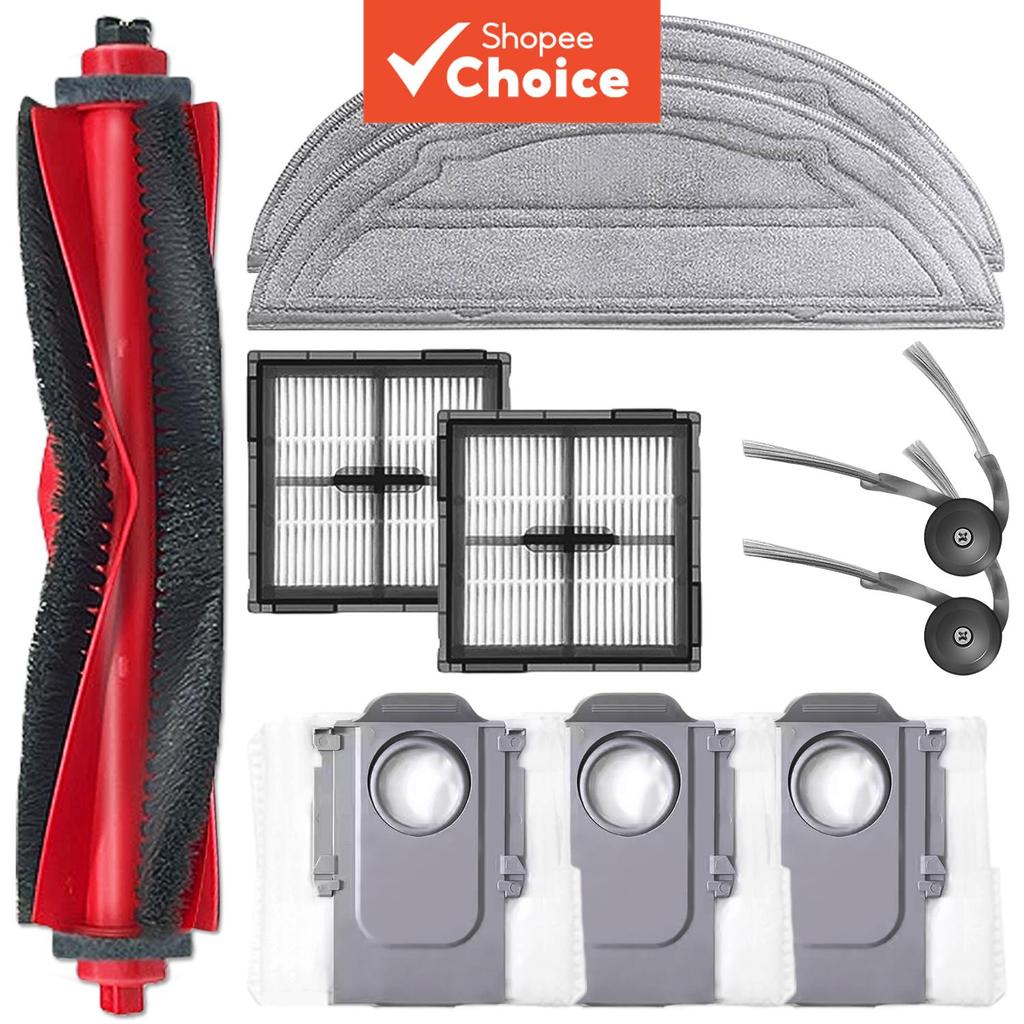 ชุดอุปกรณ์เสริมทดแทนสําหรับหุ่นยนต์ดูดฝุ่น Roborock Q10 S5/Q10 S5+/Q10 X5/Q10 X5+