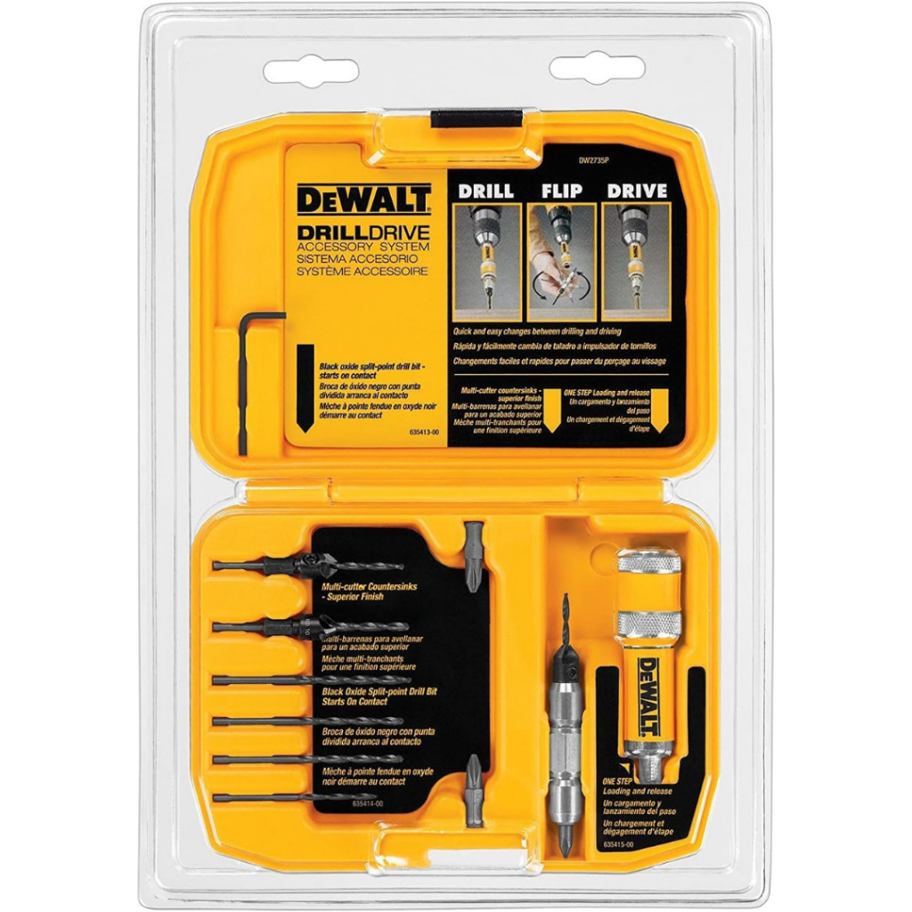 🔥ถูกสุด🔥DEWALT ชุดดอกไขควงและดอกสว่านเจาะนำ 12 ชิ้น รุ่น DW2735 DW2735P ชุดดอกเจาะ ดอกเจาะนำคว้านฝัง