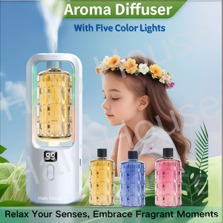 【COD] USB Rechargeable Aroma Diffuser with Auto Spray & Color Lights. Pabango for Home, Car, Gift.