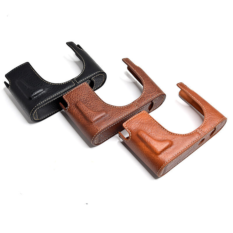 เคสหนังแท้เหมาะสําหรับ LEICA LEICA Q2 LEICA Q Q2 ฐานครึ่งกรณีกระเป๋ากล้องเคสป้องกัน