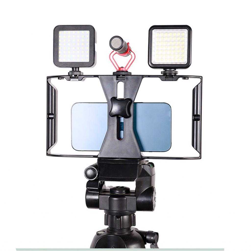 Phone Shooting Rig Stabilizer ปรับได้ทนทานมือถือกรงกระต่ายสําหรับการบันทึกภาพวิดีโอ