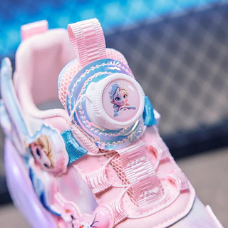 Roller Shoes โรลเลอร์สเก็ตสำหรับเด็ก ที่ถอดออกได้ Pulley Double-W Heels LED ระบายอากาศได้สะดวกสบาย 30-34 【จัดส่งจากประเทศไทย】