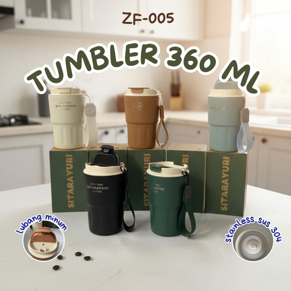MINIMALIST AESTHETIC DRINKING BOTTLE TUMBLER 360ML ZF-005 ZF005