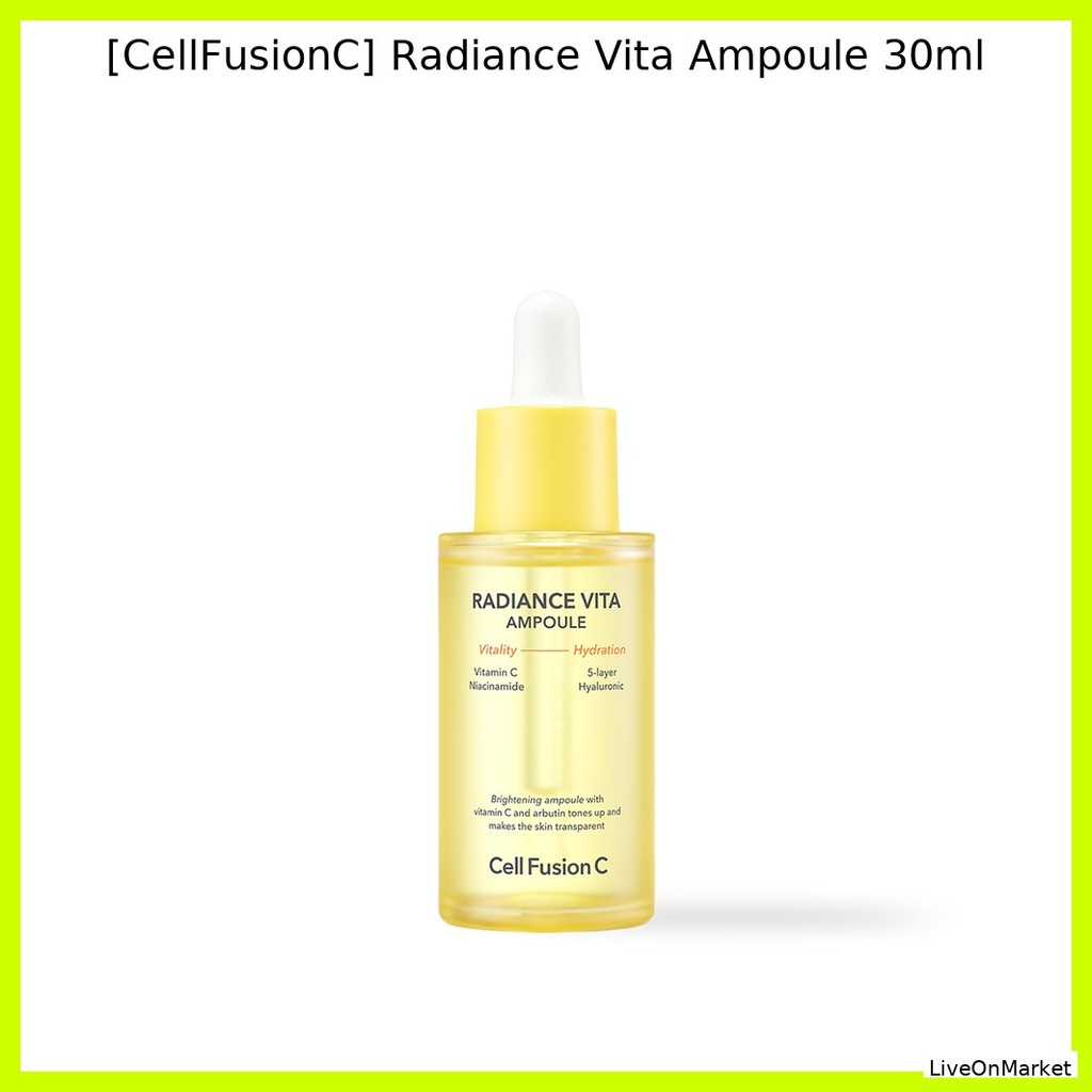 [CellFusionC] Radiance Vita Ampoule 30ml / Korean Ampoule / Moisturizing & Gloss / by Olive Young in