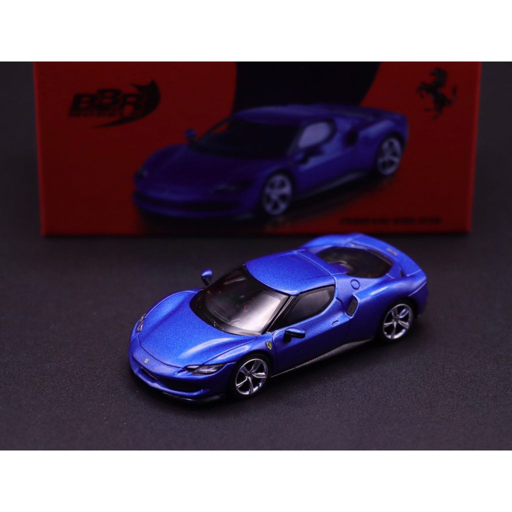 1/64 บีบีอาร์ 64004เฟอร์รารี เฟอร์รารี 296 GTB ใหม่เอี่ยมพร้อมสต็อกรถโลหะผสมรุ่นภาพขายเป็นรถรูปแบบเป