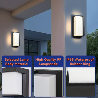 CANMEIJIA โคมไฟติดผนัง LED 25W กันน้ำ IP65 คุณภาพดี ทนทาน ใช้ได้ในบ้าน ระเบียง สวน กลางแจ้ง แสงขาว แสงอบอุ่น