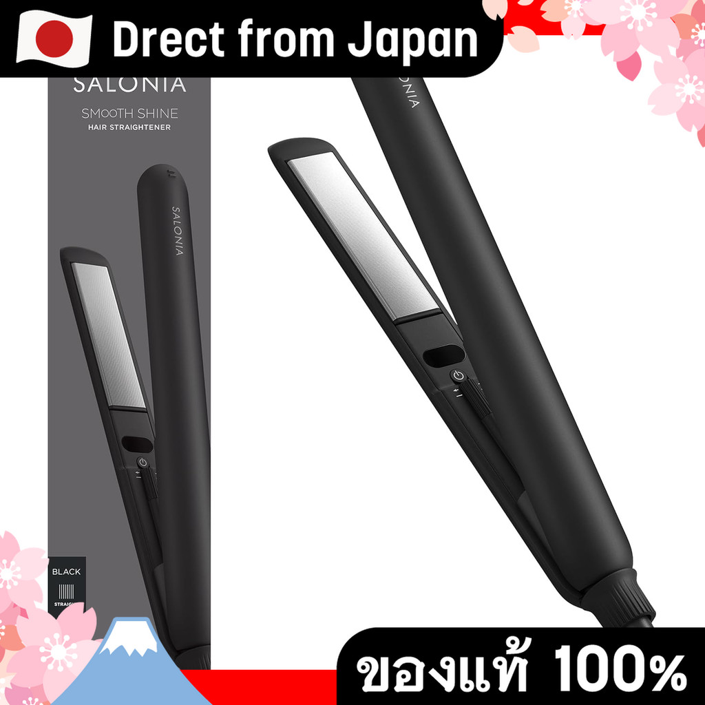【Direct from Japan】 SALONIA Smooth Shine เครื่องหนีบผมตรงขนาด 24 มม. สีดำ รุ่นพิเศษเฉพาะ Amazon มอบผ
