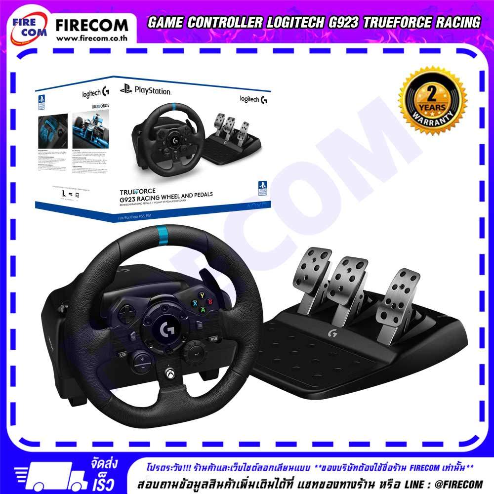 จอยพวงมาลัย GAME CONTROLLER Logitech G923 Trueforce Racing Wheel For PS5, PlayStation, PC สามารถออกใ