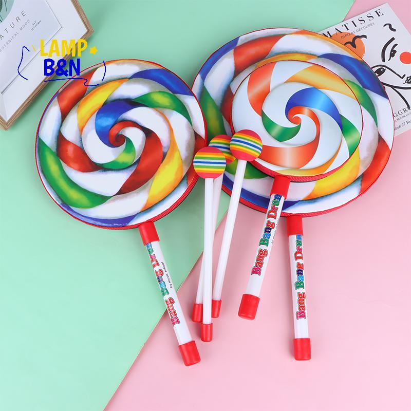 [B&N] 6 นิ้ว 8 นิ้ว 10 นิ้ว Lollipop มือกลองเครื่องเพอร์คัชชันที่มีสีสัน Dance Props ทารกของเล่นดนตร