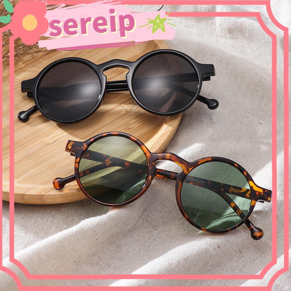 SEREIP Leopard Black Glasses Retro Small Frame Brand Designer UV400 แว่นตา