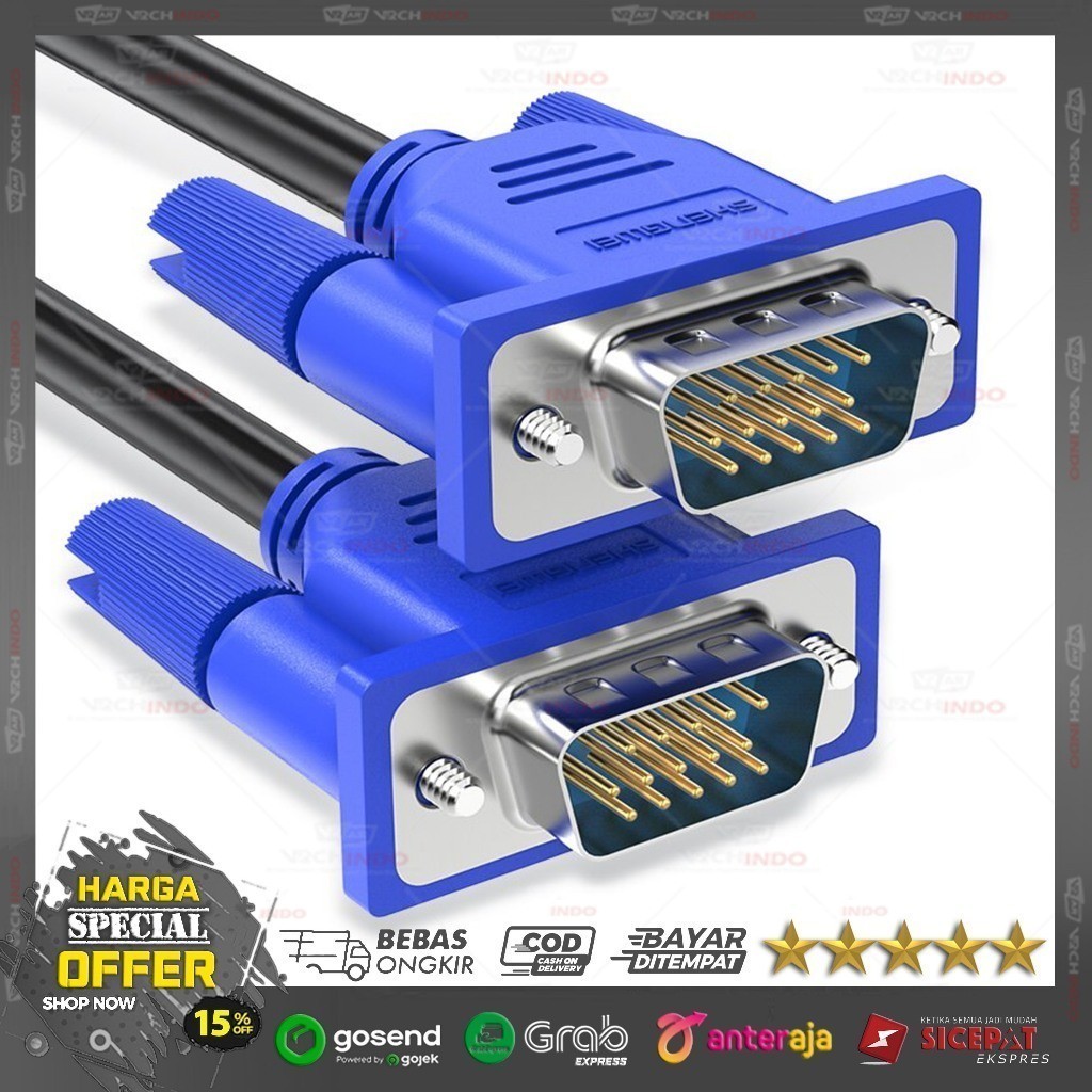 สาย VGA Male to VGA Male ยาว 300CM / 3M Meter คุณภาพประสิทธิภาพ !!