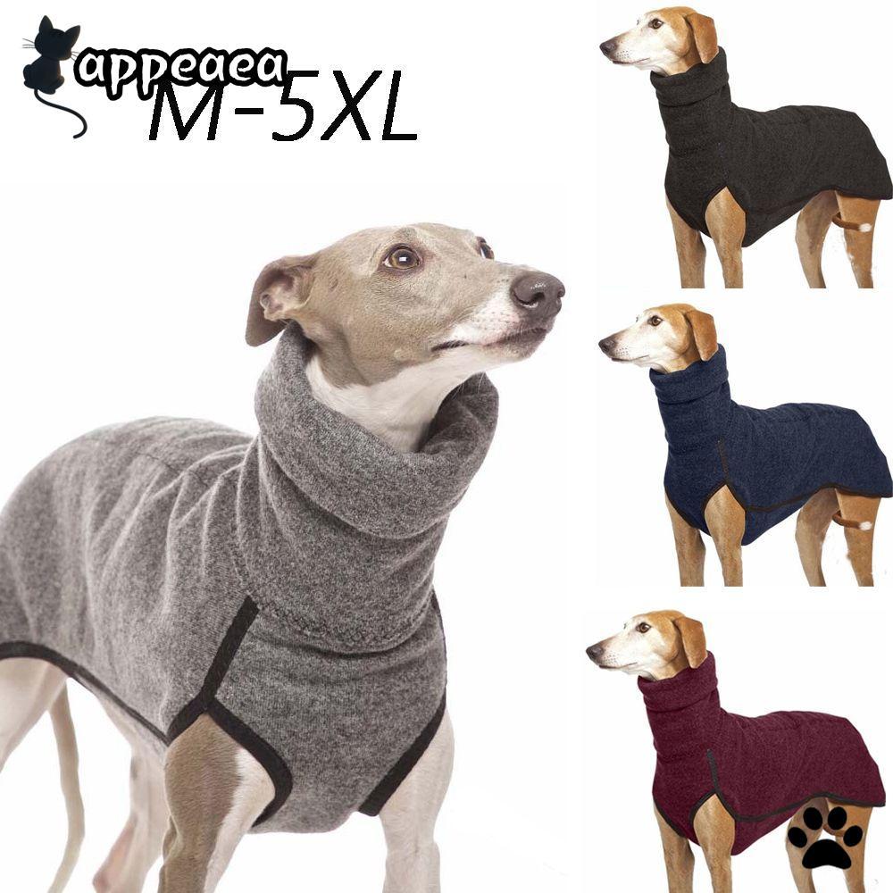 APPEAEA สุนัขเสื้อกันหนาวคอสูง Warm Soft ฤดูหนาวเครื่องแต่งกาย Greyhound เครื่องแต่งกาย Pitbull Coat