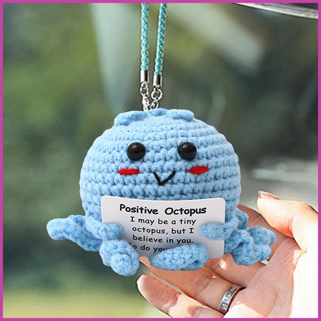 Positive Crochet Positive Crochet Octopus พร้อม Encouragement Card ตุ๊กตาสร้างแรงบันดาลใจสําหรับผู้ห