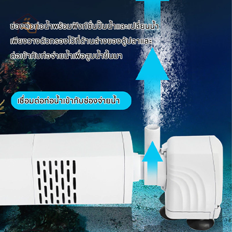 เครื่องกรองน้ำในตู้ปลา เครื่องกรองน้ำตู้ปลาเงียบ กรองตู้ปลา เสียงเบา ขนาดเล็ก อ่างเลี้ยงปลา กรอง thumbnail 8