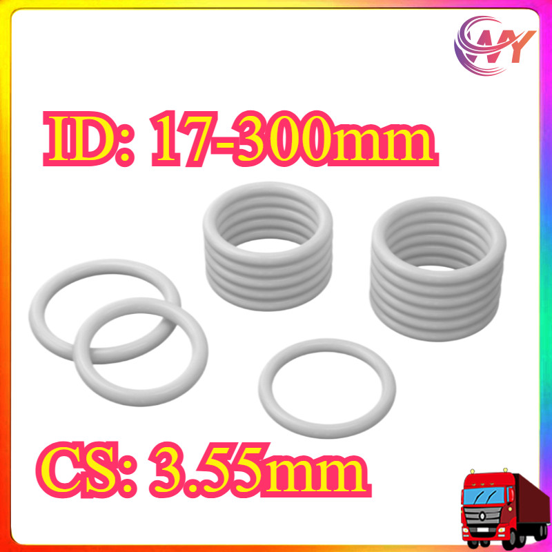 O-ring ปะเก็น CS3.55 มม.* ID17-300 มม.O-แหวนซิลิโคนสีขาวซีลเกรดอาหารแหวนยางกันน้ําปะเก็นยืดหยุ่นWY-M