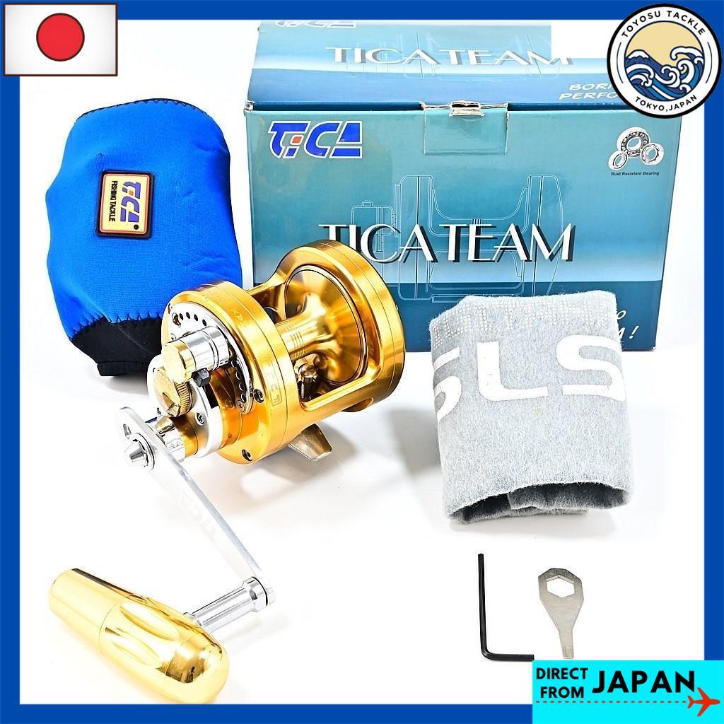 TICA TICATEAM ST12 สีทอง /B มีรอยขีดข่วนและสกปรก แต่รอกหมุนได้ลื่น [ส่งตรงจากญี่ปุ่น ส่งตรงจากญี่ปุ่