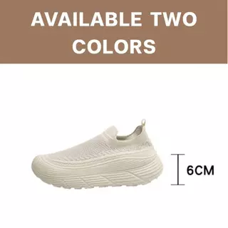 (SE-125) รองเท้าผ้าใบแฟชั่นผู้หญิง แบบสวม สีพื้น สุภาพ พื้นหนา นุ่ม ยืดหยุ่น ใส่สบาย รองเท้าลำลอง