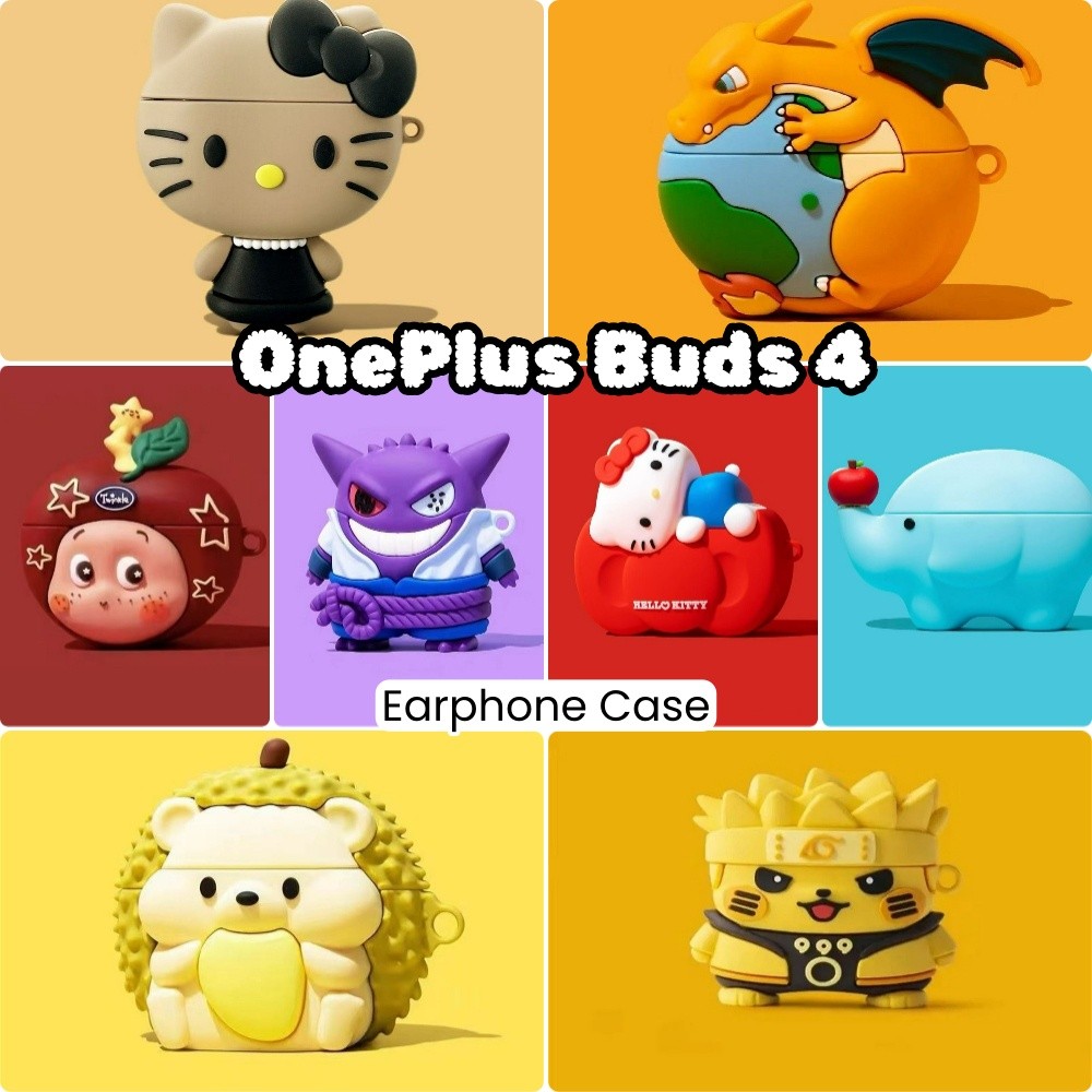 Case HomeFor OnePlus Buds 4 Case Casing Soft Silicone Headphone Case Trend Creative Cartoon